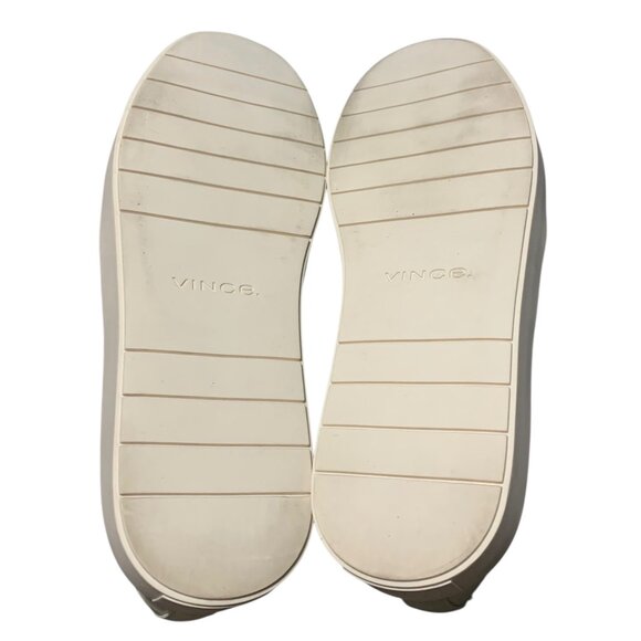 VINCE. Cream Moonlight Crinkle Patent Leather Blair II Slip-On Sneakers Size 7M - Picture 7 of 9